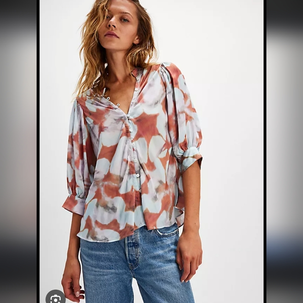 Jen's Pirate Booty Free People Reflection Saloon Blouse‎ Top Size XS